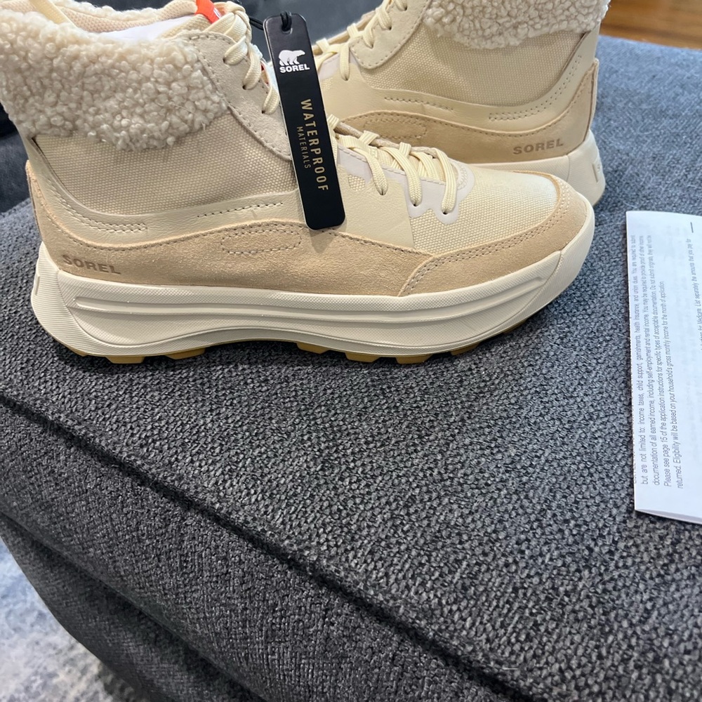 Sorel Cream Waterproof Boots